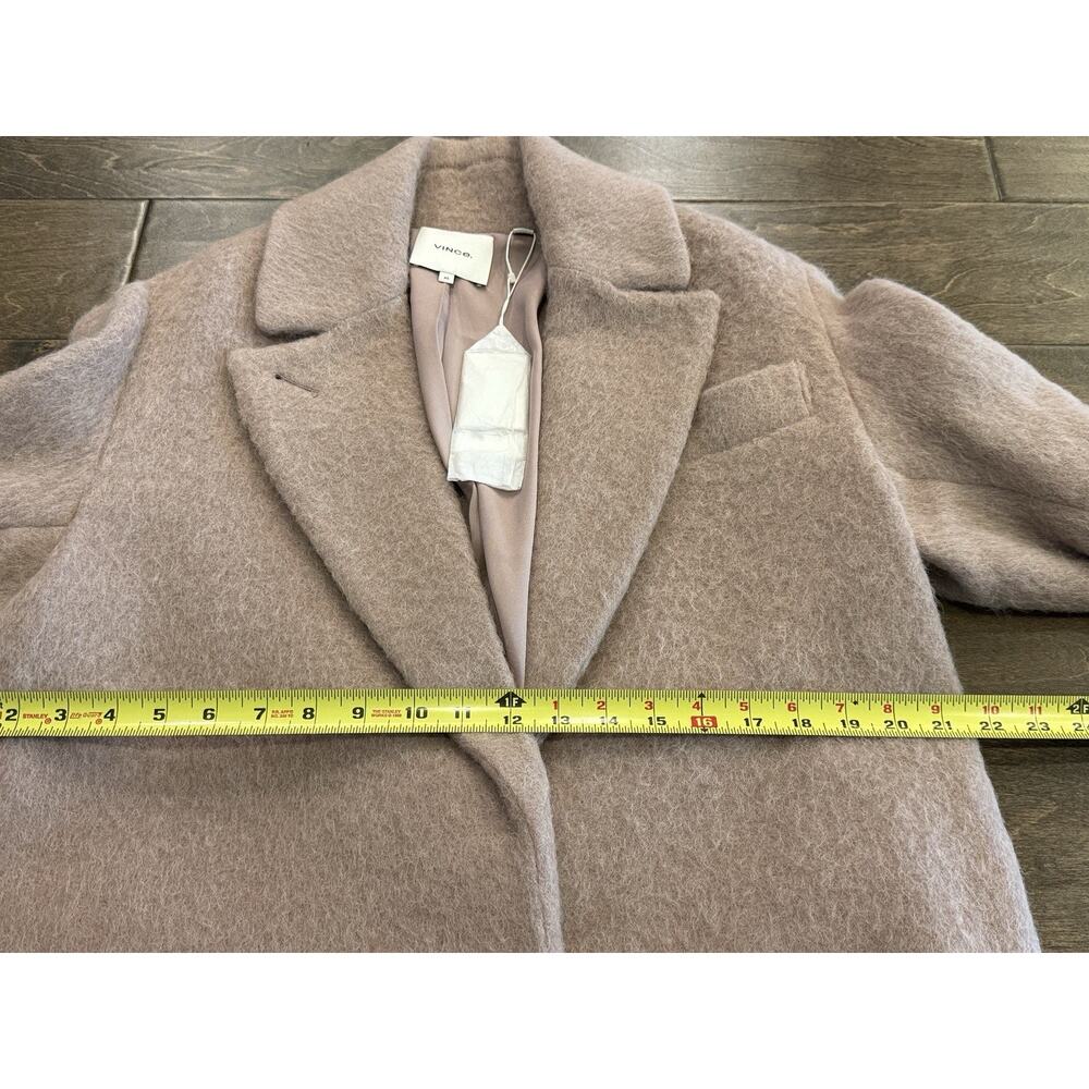 Vince Womens Mauve Orchid Texture Coat Wool Alpaca Long Sleeve Size XS NWT NEW - Picture 10 of 11